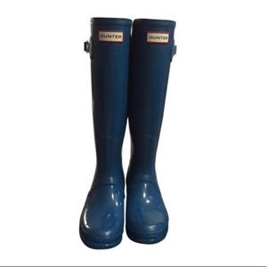 Women’s Tall Glossy Hunter Rain Boots 6